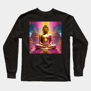 Buddha meditates in color art  T-Shirt Long Sleeve T-Shirt